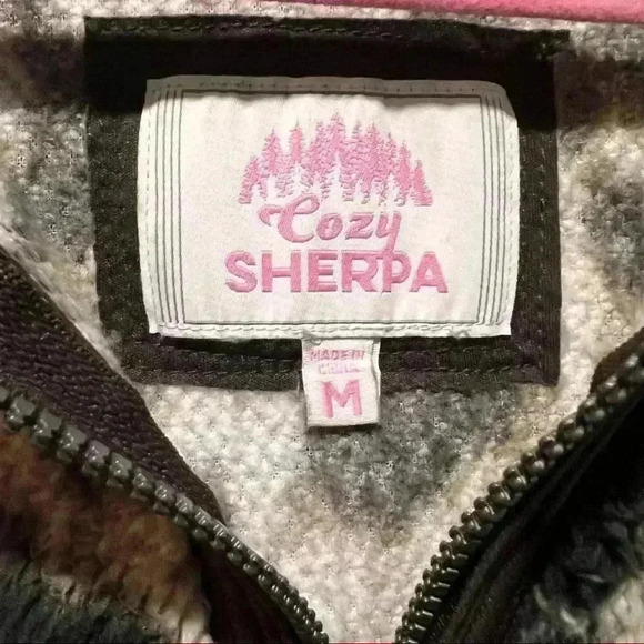 Cozy Sherpa Womens Leopard Fleece Pullover Size Medium - Picture 4 of 5